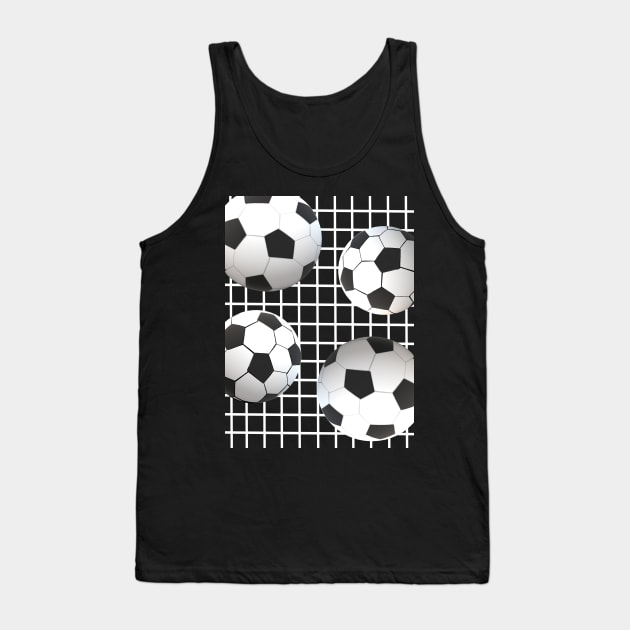 Soccer Balls On Goal Post Net Tank Top by Art By LM Designs 